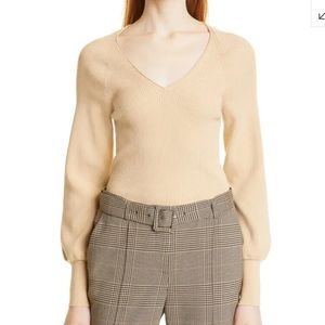 Hugo Boss Faldesta V-Neck Maple Ribbed Sweater